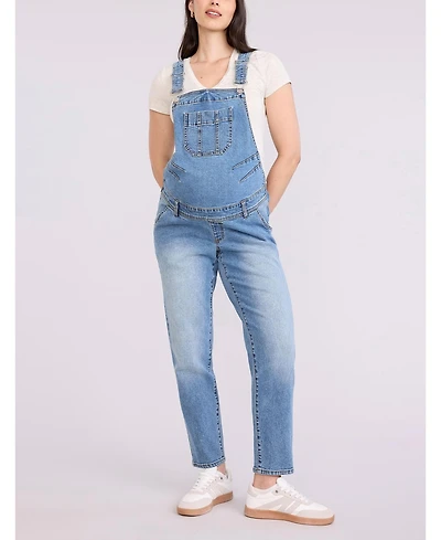 Motherhood Maternity Women's Relaxed Fit Denim Overall