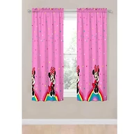 Sunny Side Up Minnie Mouse Curtains for Kids Bedroom 4-Piece Drape Set Pack of 2