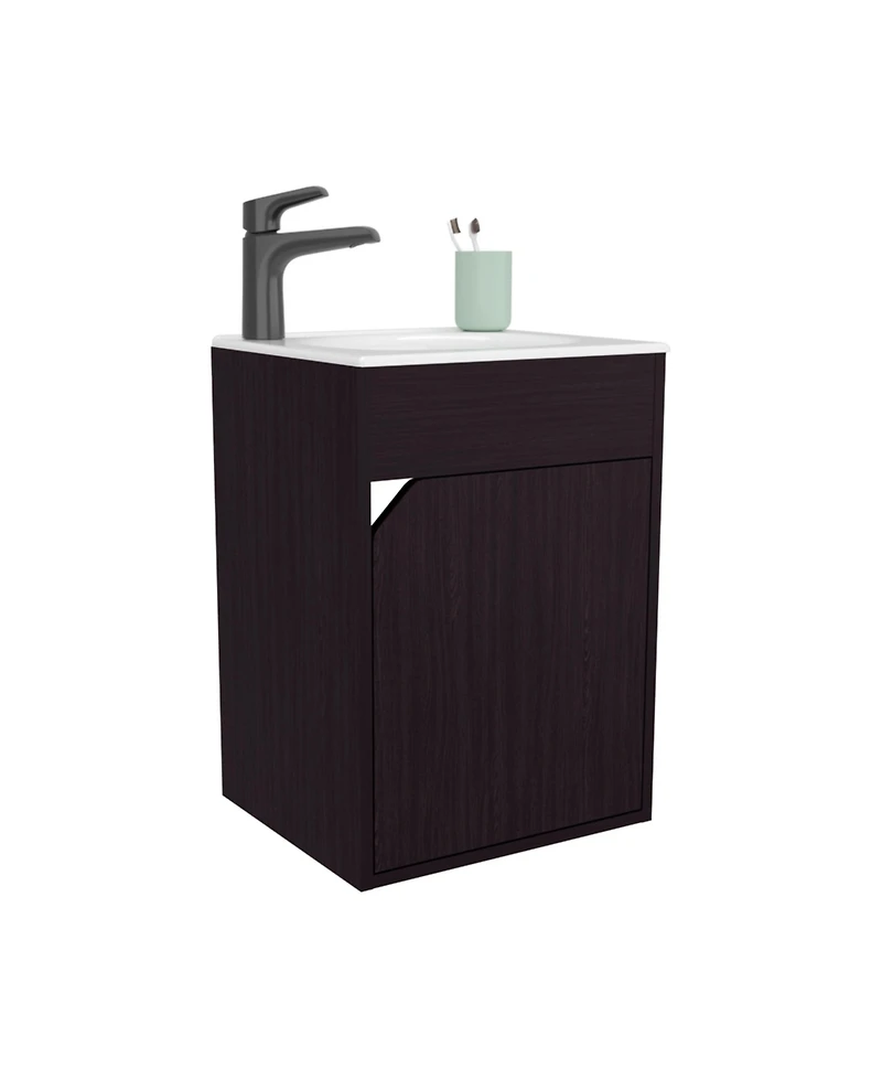 Fm Furniture Nelson Bathroom Floating Vanity, Wenge
