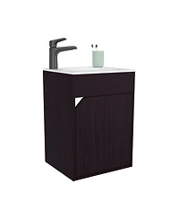 Fm Furniture Nelson Bathroom Floating Vanity, Wenge