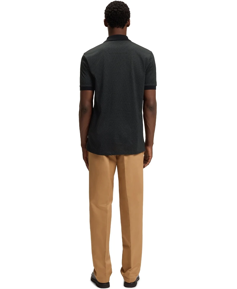 Boss by Hugo Men's Mercerized-Cotton Monogram Polo Shirt