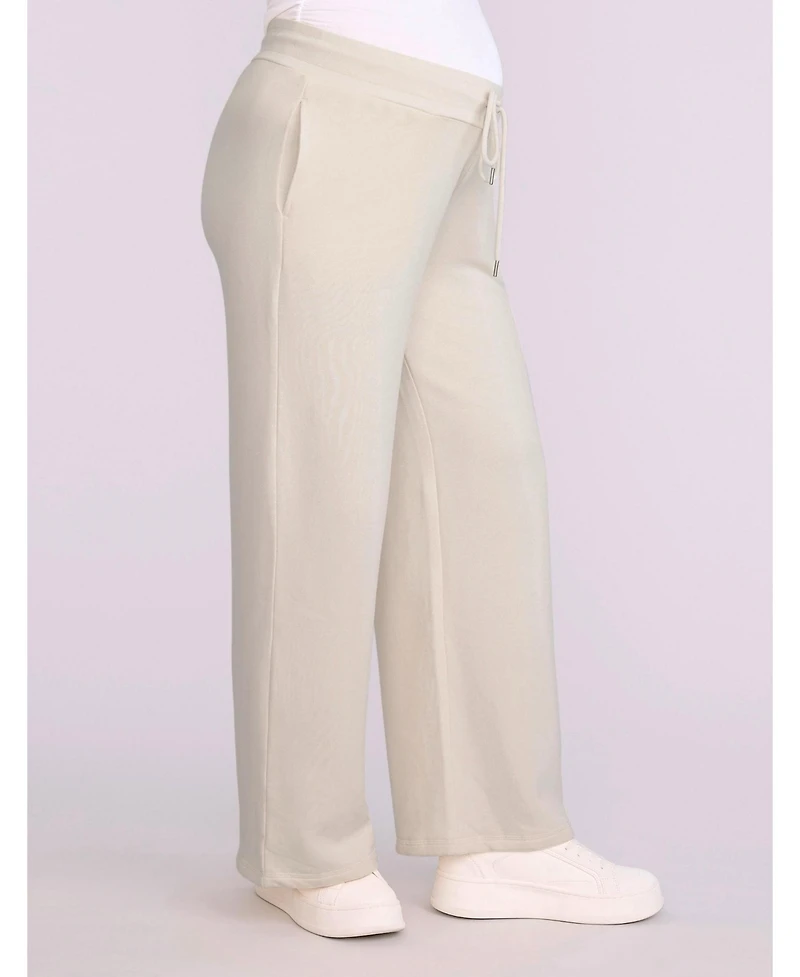 Women's Under the Belly Wide Leg Sweatpants - Motherhood Maternity
