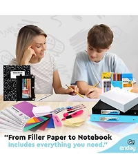 105-Piece School Supplies Kit for High School & College – Binders, Notebooks, Folders, Pens, Pencils, Sticky Notes, Dividers, Ruler, Erasers & More