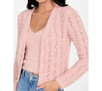Guess Women's Bea Open Stitch Long Sleeve Cardigan Sweater