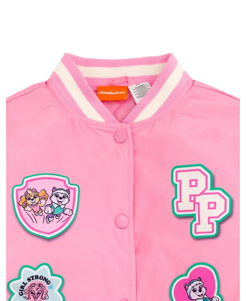Paw Patrol Toddler Girls Varsity Bomber Jacket to