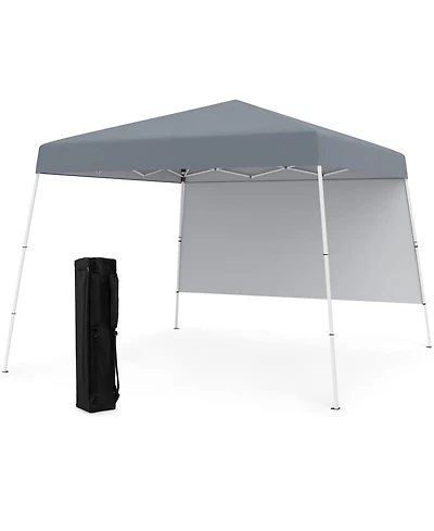 8 X 8 Feet Pop up Canopy Tent with 1 Sidewall and Portable Backpack