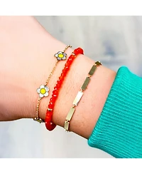 The Lovery Carnelian Bead Bracelet 14K Gold