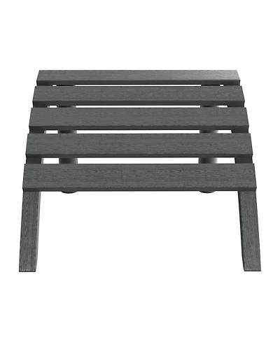 Outdoor Patio Hdpe Adirondack Ottoman Footrest