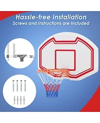 Large Wall Mounted Basketball Hoop with Shatter-proof Backboard