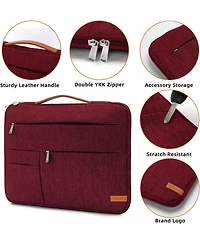 16 inch Laptop Sleeve Bag, Slim Lightweight Multiple Pockets Computer Cover Notebook Ultrabooks Carrying Case fit for Acer Asus Dell Lenovo Hp Toshiba