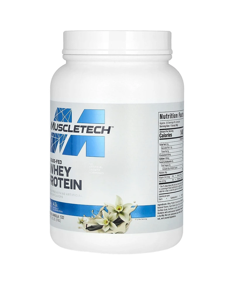 MuscleTech 100% Grass-Fed Whey Protein Deluxe Vanilla
