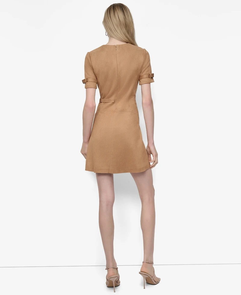 Dkny Women's Short Sleeve Crew Neck Sheath Dress