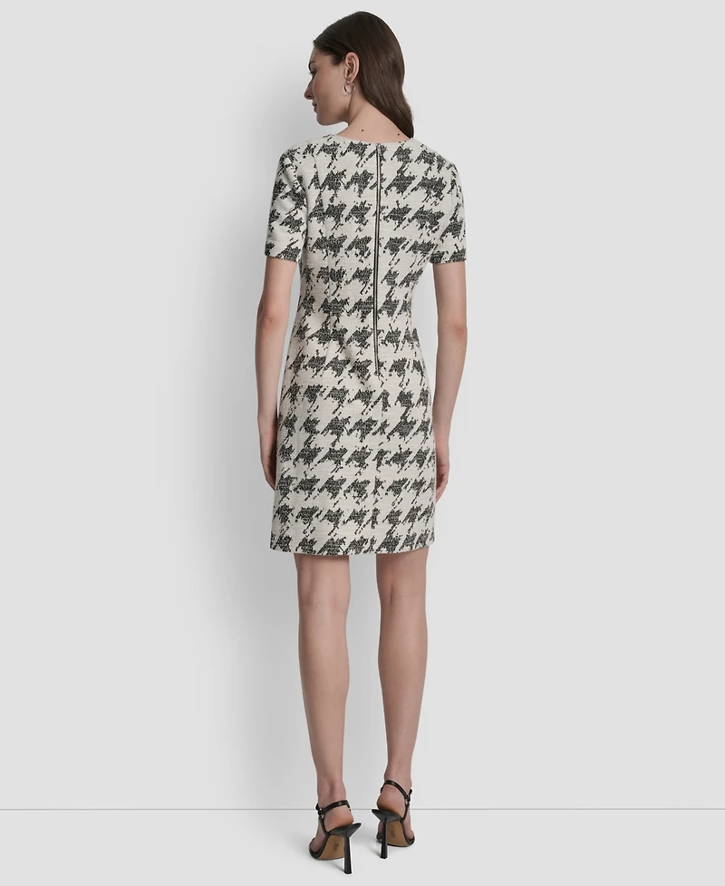 Dkny Women's Short Sleeve Crew Neck Sheath Dress
