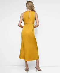 Dkny Women's Sleeveless Crew Neck Fit & Flare Dress