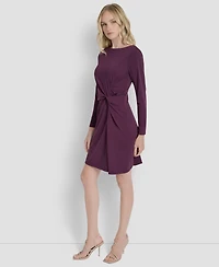 Dkny Women's Long Sleeve Boat Neck Sheath Dress