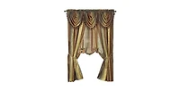 GoodGram Ombre Crushed Satin Sheer Single Window Curtains & Valances - 50 in. W x 63 L Tie Up Shade