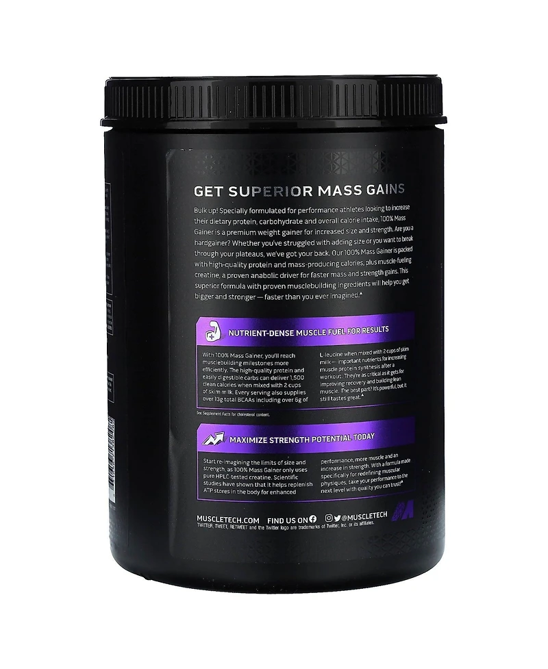 Mass Gainer MuscleTech 100% Mass Gainer Protein Powder Protein Powder for Muscle Gain Whey