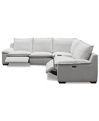 Borsi 5-Pc. Sectional with Power Recliners & 1 Console