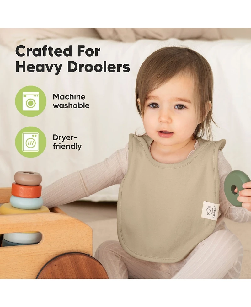 KeaBabies Baby Boys 8-Pack Bibs for Boys, Girls, Pull-on Drool Bib Unisex