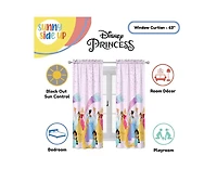 Sunny Side Up Disney Princess Curtains for Kids Bedroom 4-Piece Drape Set Pack of 2