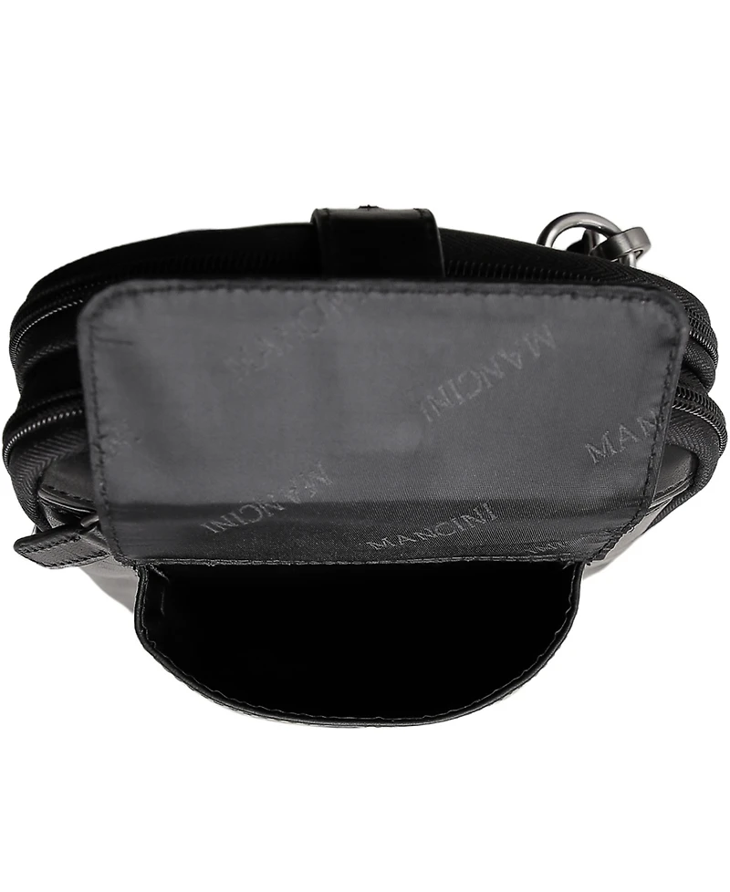 Mancini Men's Leather Crossbody Organizer Bag