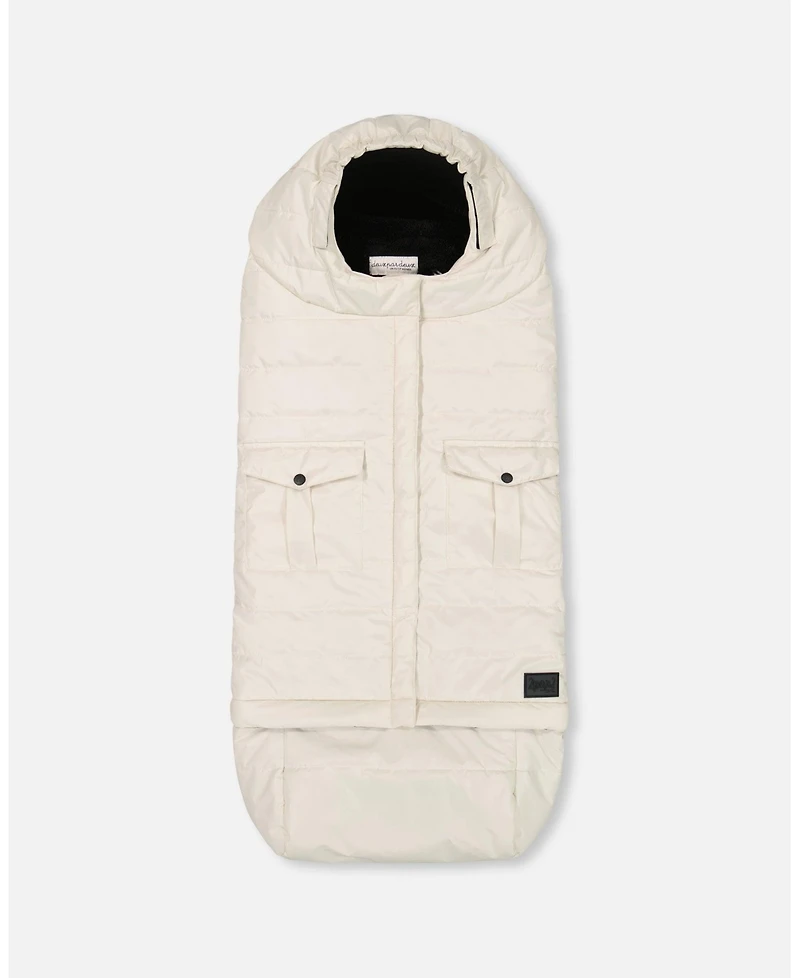 Deux par Deux Baby Unisex Evolutive Baby Footmuff Designed for Car Seat and Stroller Off-White - Baby|Toddler