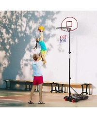 Adjustable Basketball Hoop System Stand with Wheels
