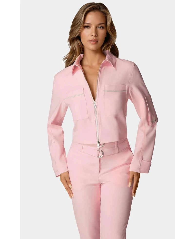 Bebe Women's Embellished Bomber Jacket