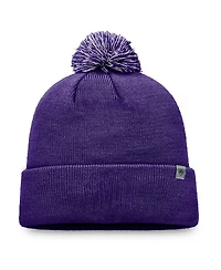 Top of the World Men's Purple Lsu Tigers Team Logo Cuffed Knit Pom with Hat