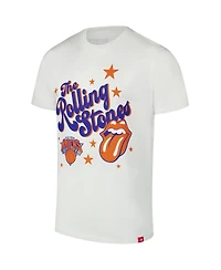 Sportiqe Men's and Women's White Rolling Stones x New York Knicks Bingham Collab T-Shirt