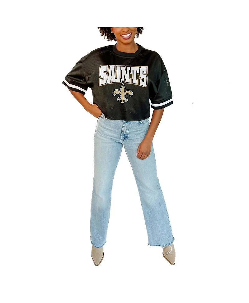 Gameday Couture Women's Black New Orleans Saints Game Face Fashion Jersey