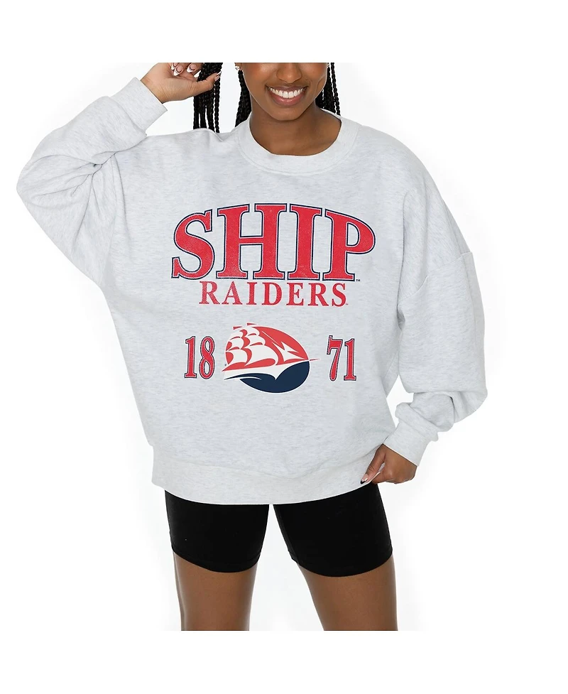 Gameday Couture Women's Ash Shippensburg Raiders Premium Fleece Pullover Sweatshirt