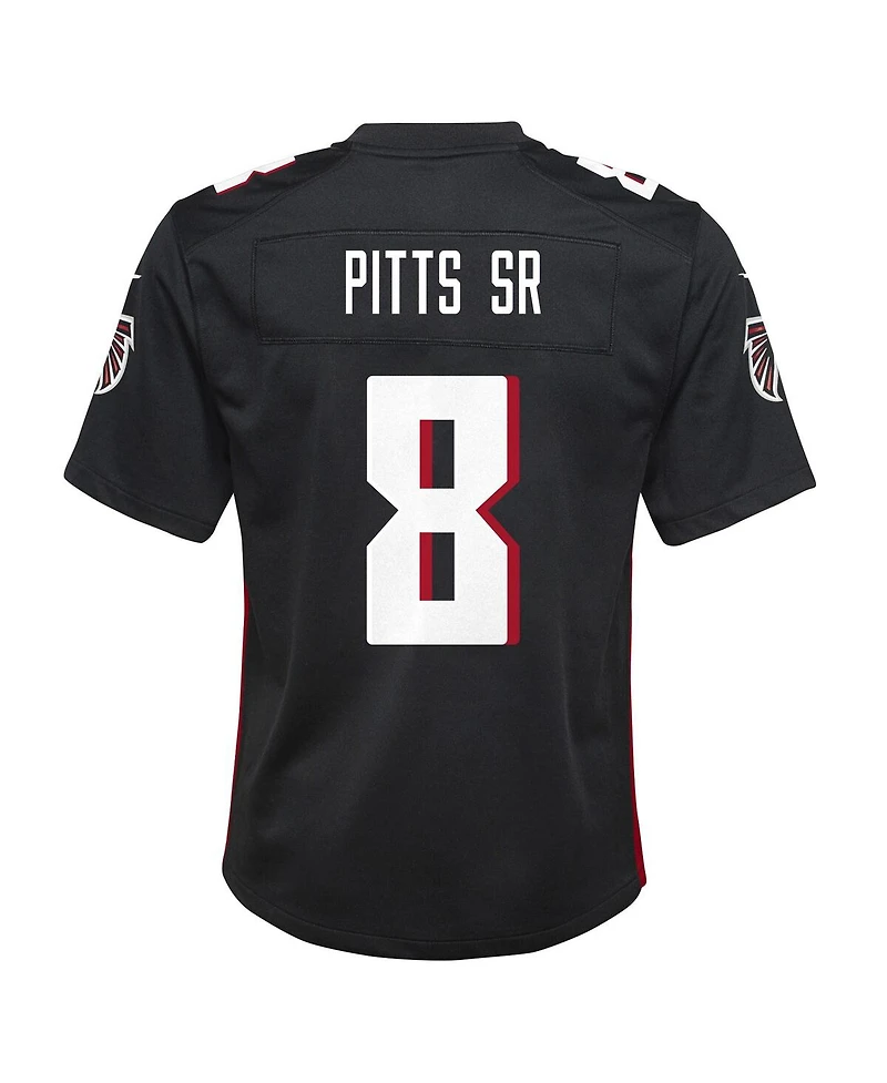 Nike Big Boys and Girls Kyle Pitts Sr. Black Atlanta Falcons Game Jersey