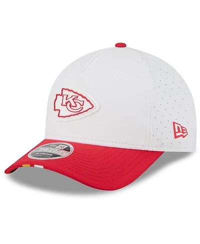 New Era Men's White/Red Kansas City Chiefs 2025 Nfl Training Camp A-Frame 9FORTY Adjustable Hat