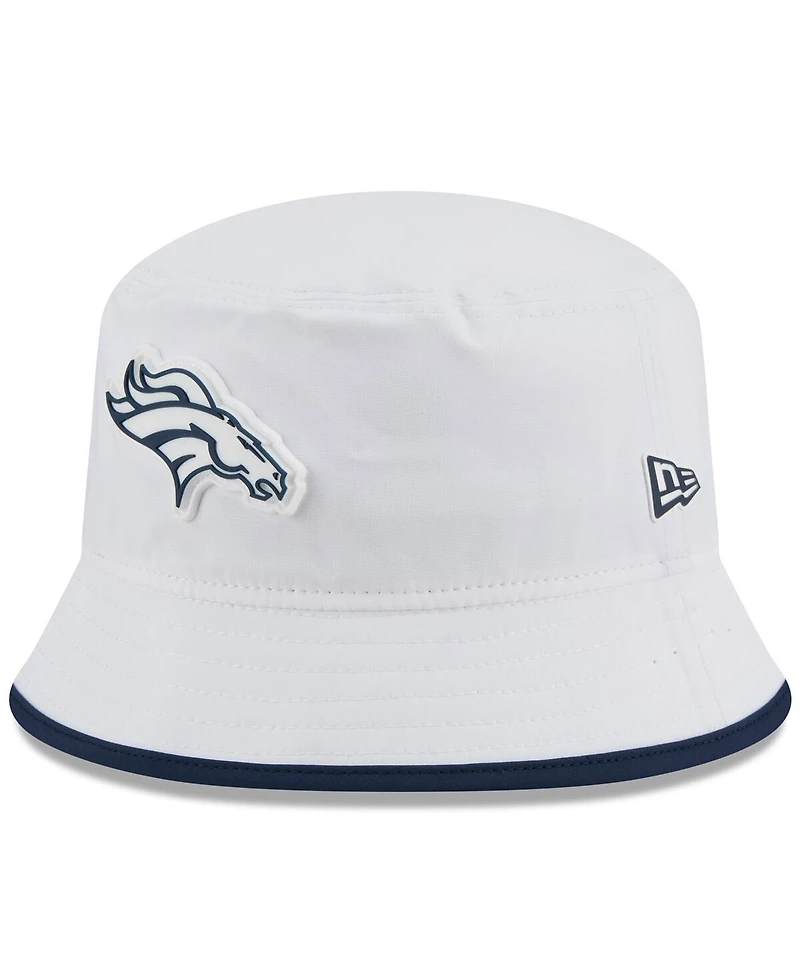 New Era Men's White Denver Broncos 2025 Nfl Training Camp Stretch Bucket Hat