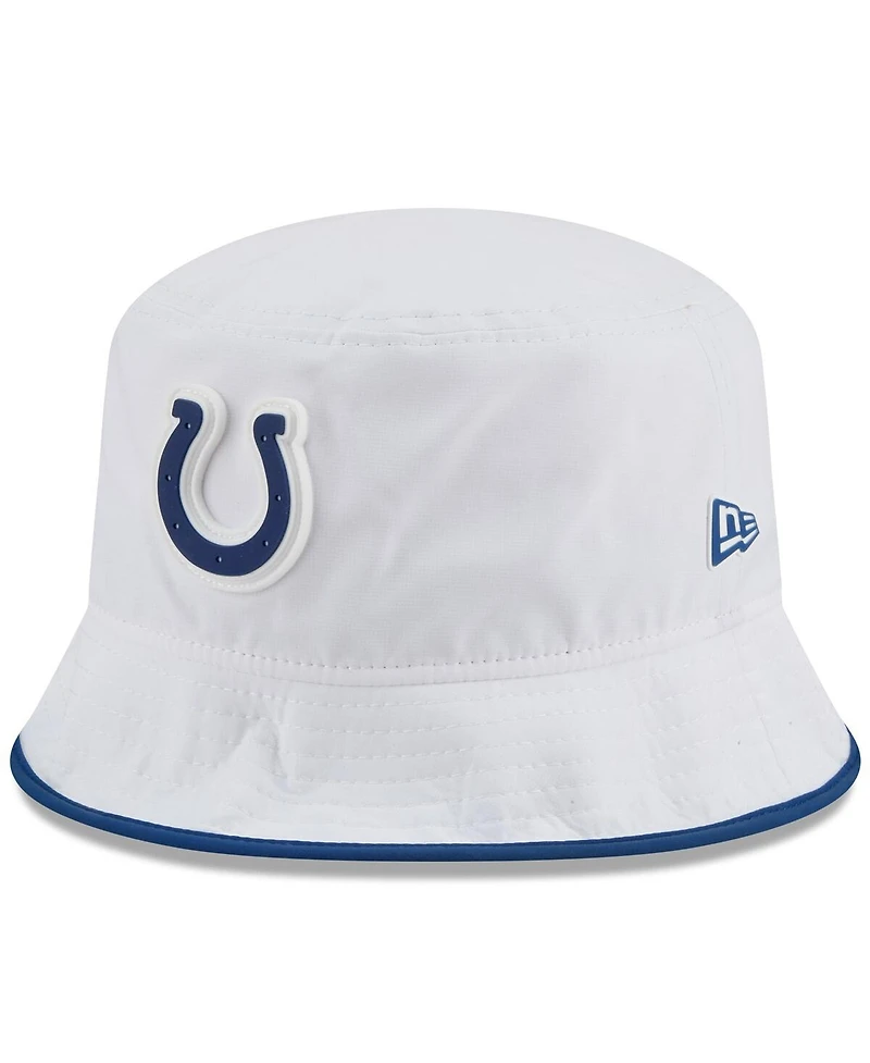 New Era Men's White Indianapolis Colts 2025 Nfl Training Camp Stretch Bucket Hat