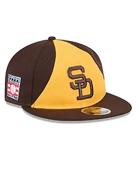 New Era Men's Brown/Gold San Diego Padres Baseball Hall of Fame Retro Crown 9FIFTY Adjustable Hat