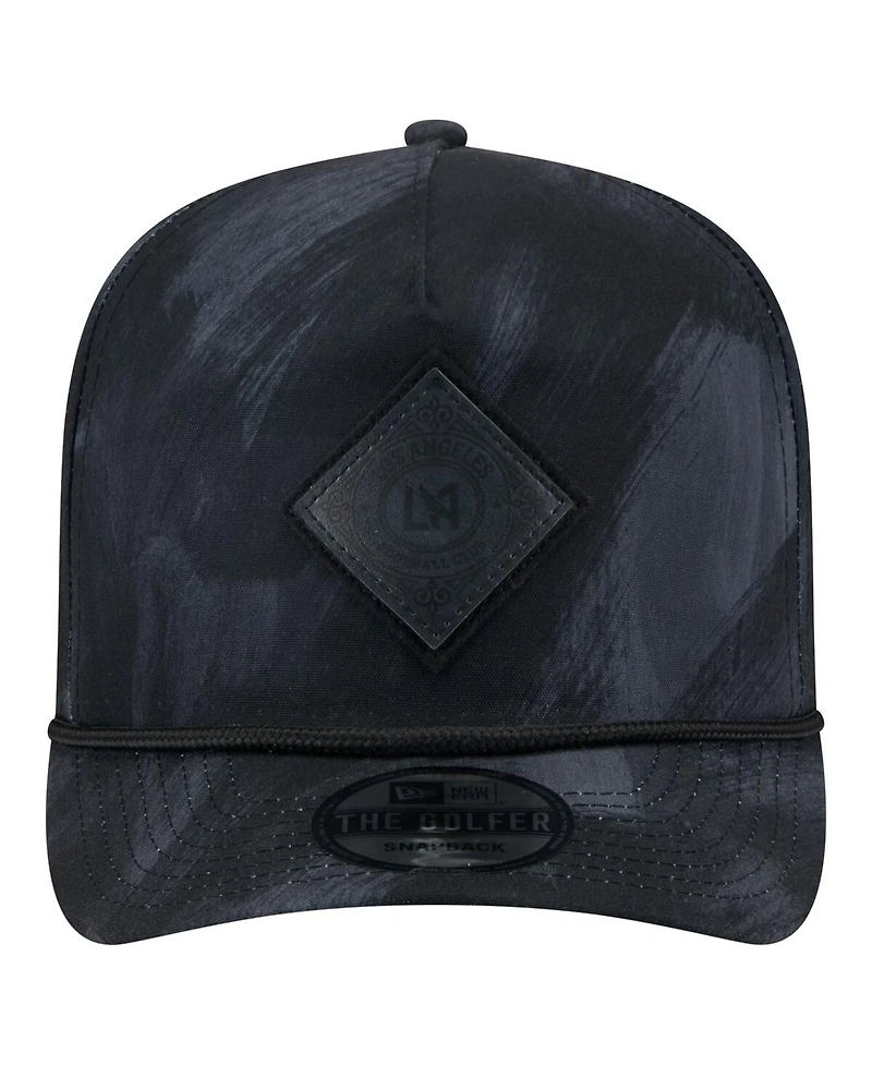 New Era Men's Black Lafc Golfer Snapback Hat