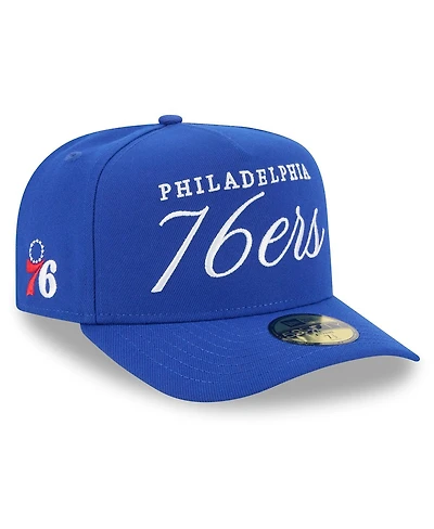 New Era Men's Royal Philadelphia 76ers 2025 Nba Draft A-Frame 59FIFTY Fitted Hat