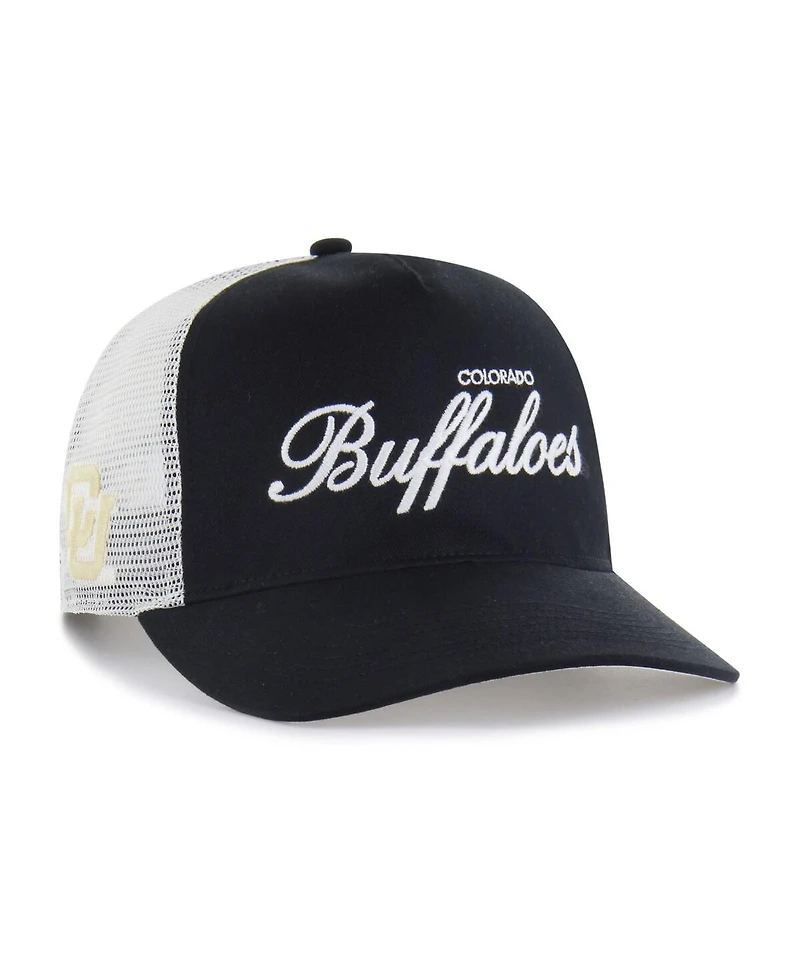 '47 Brand Men's and Women's Black Colorado Buffaloes Contemporary Basics Foundation Trucker Hitch Adjustable Hat