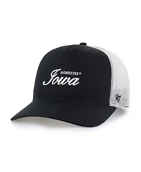 '47 Brand Men's and Women's Black Iowa Hawkeyes Contemporary Basics Foundation Trucker Hitch Adjustable Hat