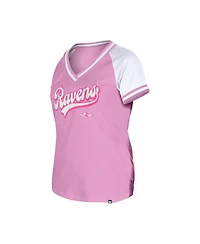 New Era Women's Pink Baltimore Ravens Mommy Me V-Neck T-Shirt