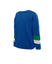5th & Ocean By New Era Big Boys and Girls   Blue Seattle Sounders Fc High-Low Crewneck Sweatshirt