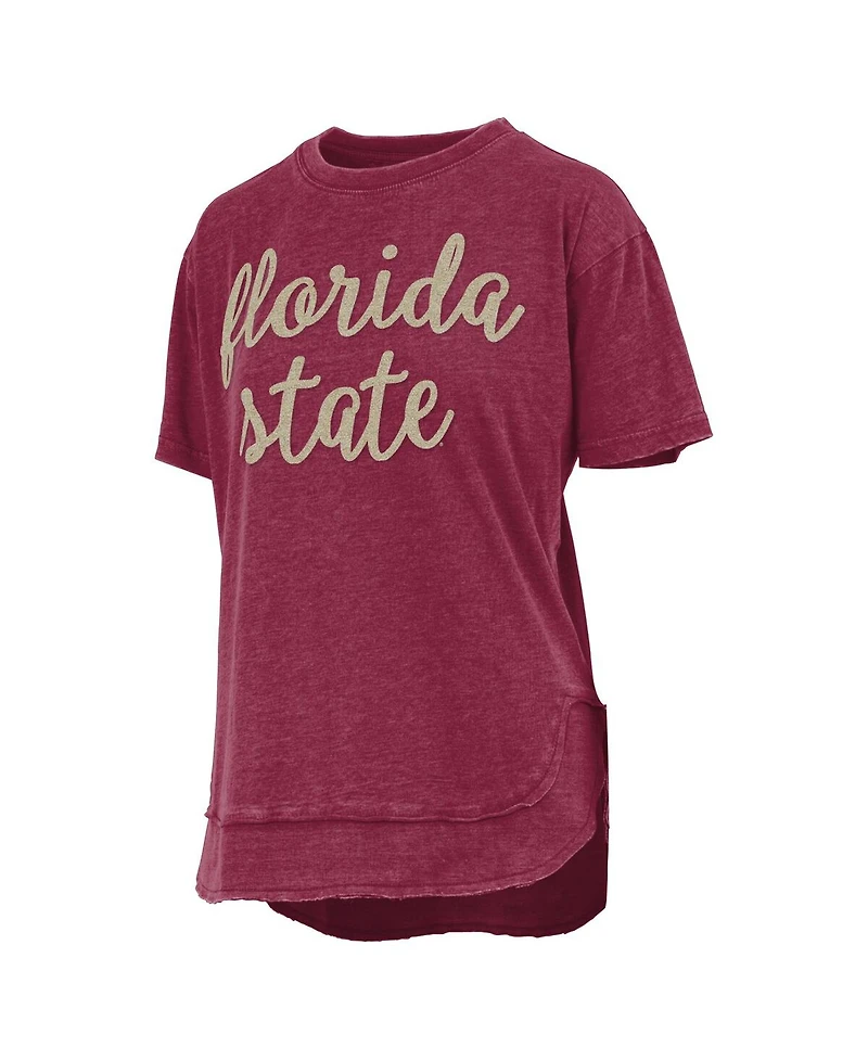 Pressbox Women's Garnet Florida State Seminoles Poncho T-Shirt