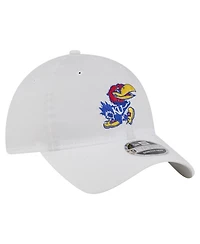 New Era Men's White Kansas Jayhawks Active Ripstop 9TWENTY Adjustable Hat