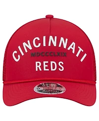 New Era Men's Red Cincinnati Reds Minimalist 9FORTY A-Frame Adjustable Hat