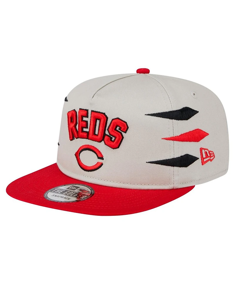 New Era Men's Cream Cincinnati Reds Iron Golfer Snapback Hat