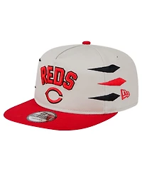 New Era Men's Cream Cincinnati Reds Iron Golfer Snapback Hat