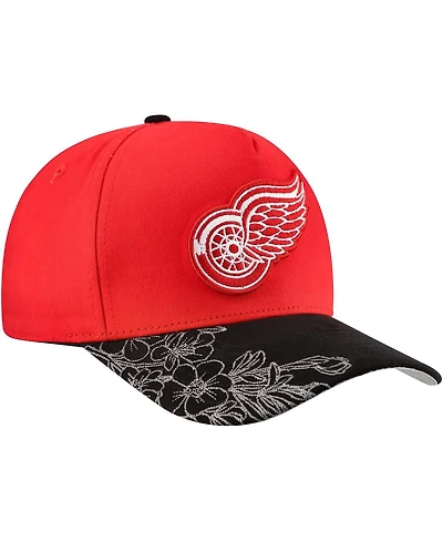 Mitchell & Ness Men's Red/Black Detroit Red Wings May Flowers Pro Crown Adjustable Hat