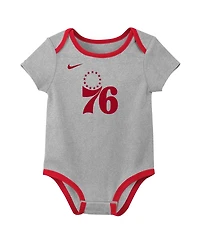 Nike Baby Boys and Girls Philadelphia 76ers 3-Pack Bodysuit Set